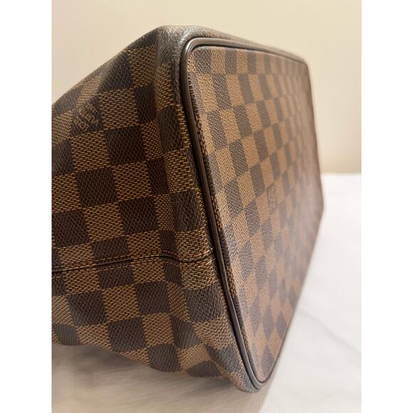 Louis Vuitton Saleya MM Damier Ebene Tote EXCELLENT Shoulder Bag Brown Leather - Picture 15 of 16